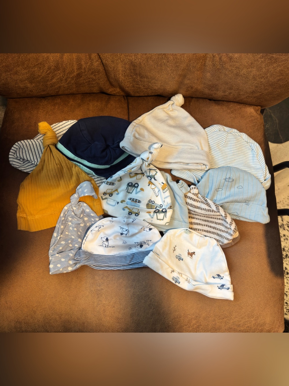 Baby Knot Hats Multi-Pack - Neutral & Blue Mix